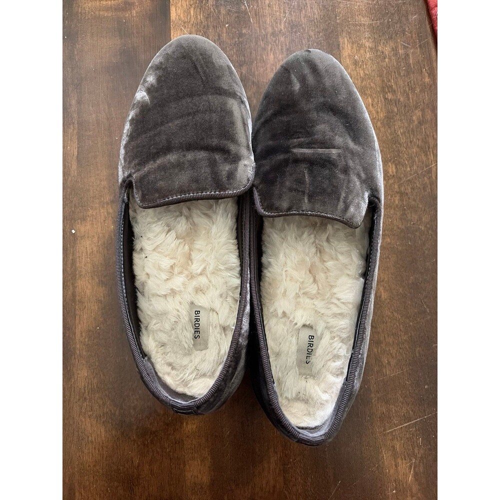 Birdies Velvet Slippers with Fuzzy Lining size 8